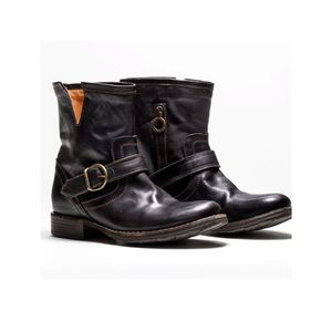 Fiorentini + Baker Eli Eternity Ankle Biker Black leather Boots sz 35